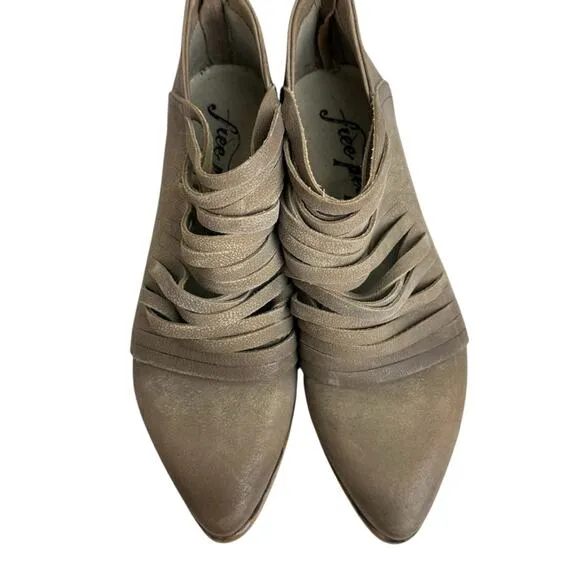 Free People Lost Valley leather Ankle Bootie Shoes Size EUR 39 US 8.5-9