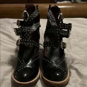 Freebird Felicity Studded Black Leather Women's Shoes
