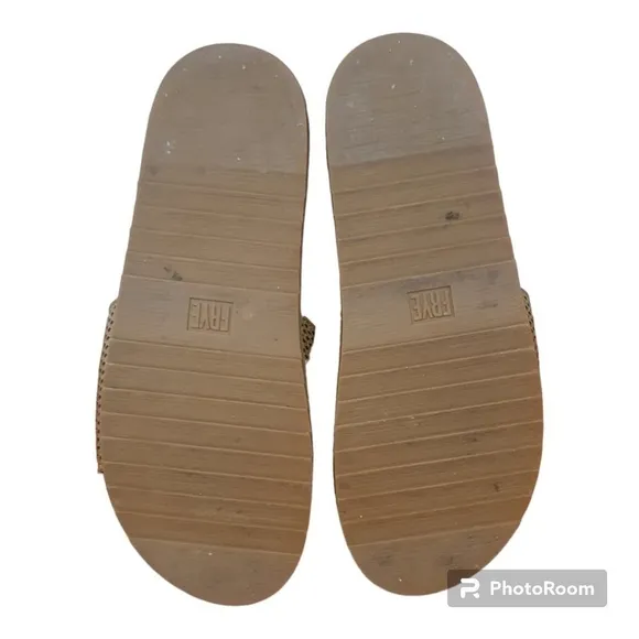 FRYE Lily Perforated Leather Slides Size 9