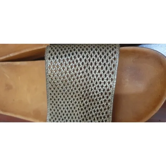 FRYE Lily Perforated Leather Slides Size 9