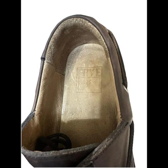 Frye Men's Boat Shoes Size‎ 10 Brown Nubuck Leather Sully