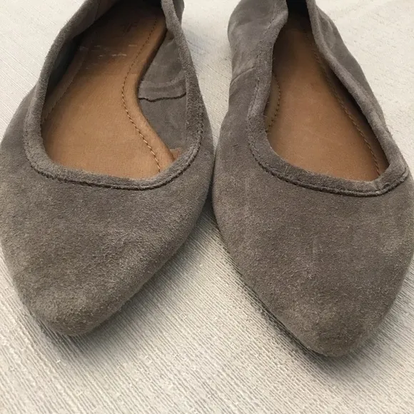 Frye Regina Ballet Gray Suede Slip On Ballet Flats Size 7