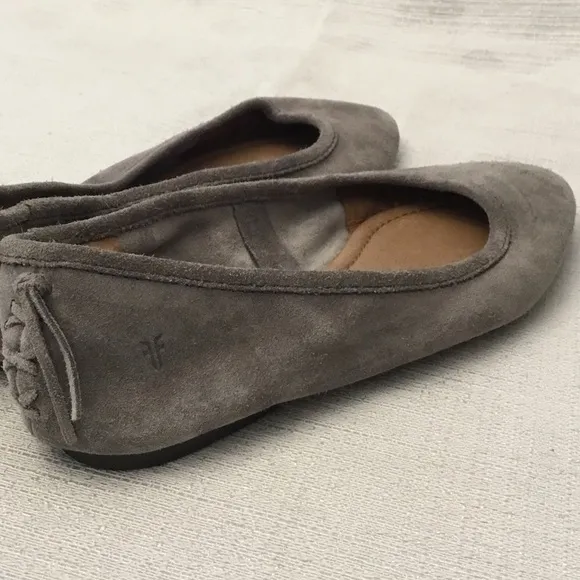 Frye Regina Ballet Gray Suede Slip On Ballet Flats Size 7