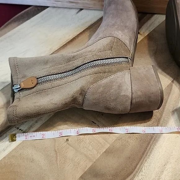 GENTLE SOLES BY KENNETH COLE STYLE ELAINE LEATHER/SUEDE ZIPP WOMAN SIZE 7.0 NWOB