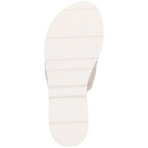 GENTLE SOULS KENNETH COLE Womens Ivory Lavern Wedge Thong Sandals Shoes 8 M