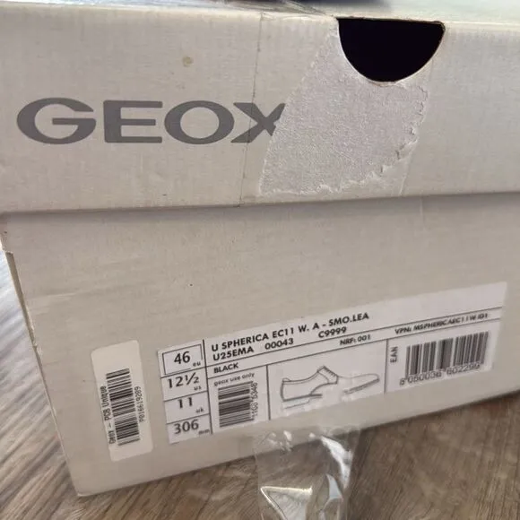 GEOX Mens Spherica Ec11 Wide Fit Formal Shoes Black U25EMA-00043-C9999F2 SZ 12.5