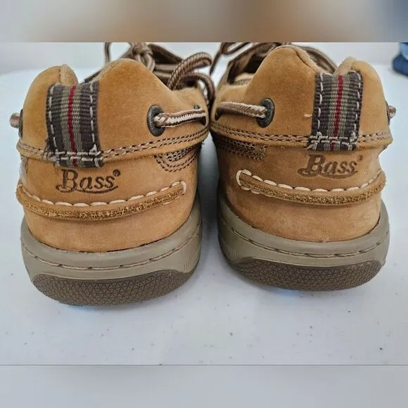 G.H. Bass And Co Earl 3 Boat Shoes Men’s 7M Leather Brown Cushion Insole EUC
