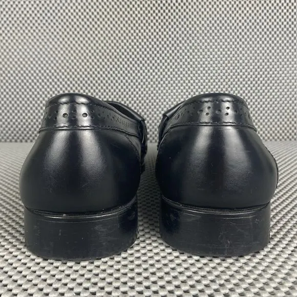 GH Bass Weejuns Jeremy Tassel Loafers Dress Shoes Mens 10 D Black Leather