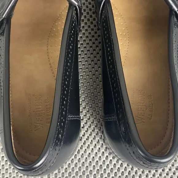 GH Bass Weejuns Jeremy Tassel Loafers Dress Shoes Mens 10 D Black Leather