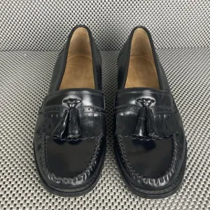 GH Bass Weejuns Jeremy Tassel Loafers Dress Shoes Mens 10 D Black Leather