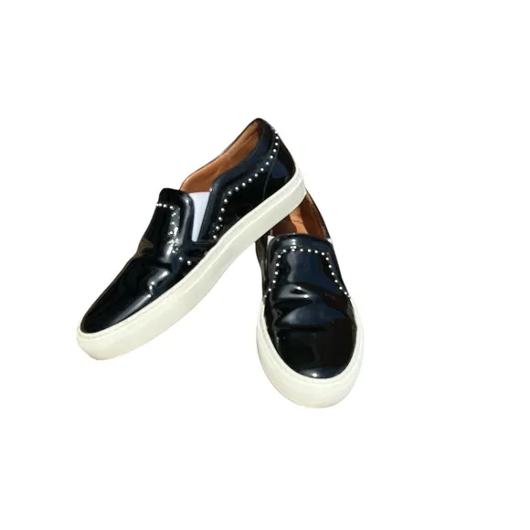 Givenchy Black and White Leather Flats