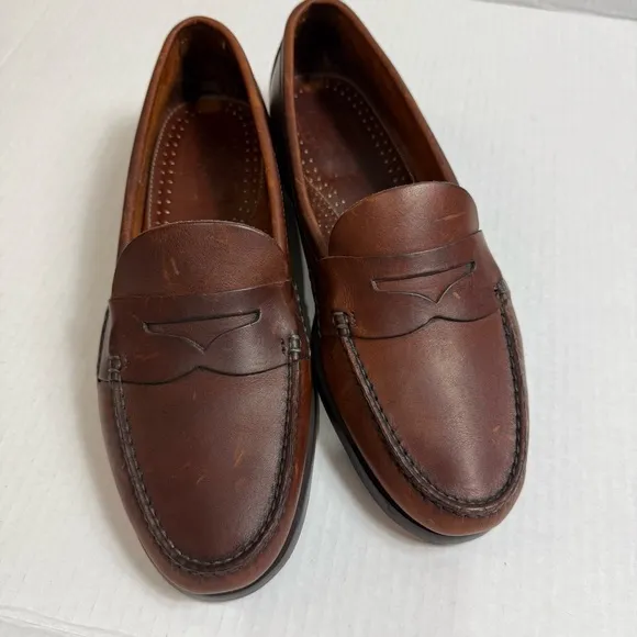 G.M. Bass &amp; Co. Men's Brown Leather Loafers Size 10.5
