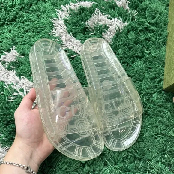 Gucci Clear Slide Sandals