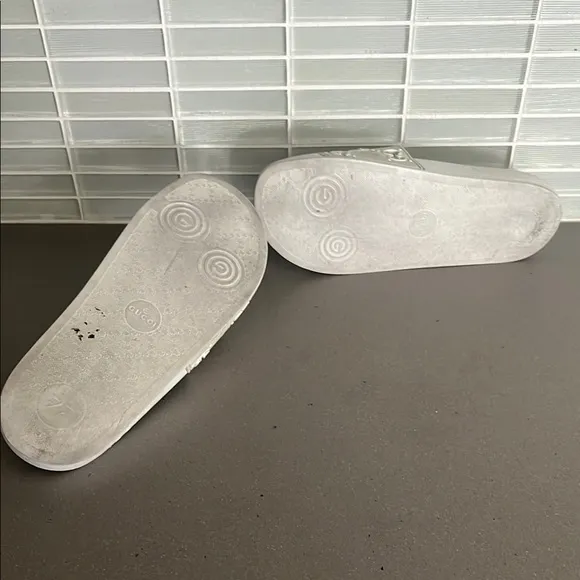 Gucci White Slide Sandals