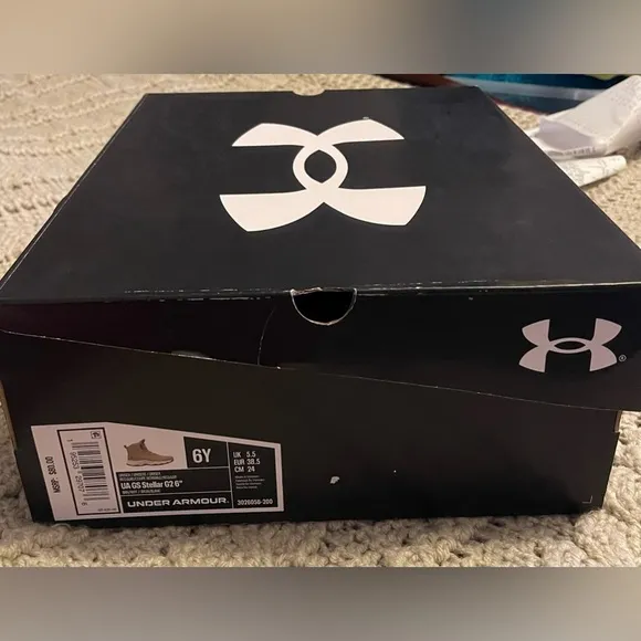 HIKING Under Armour Stellar G2 6&quot; Tactical Boots  Size 6Y Brown Outdoor Youth