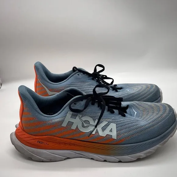 Hoka Blue and Orange Running Shoes
