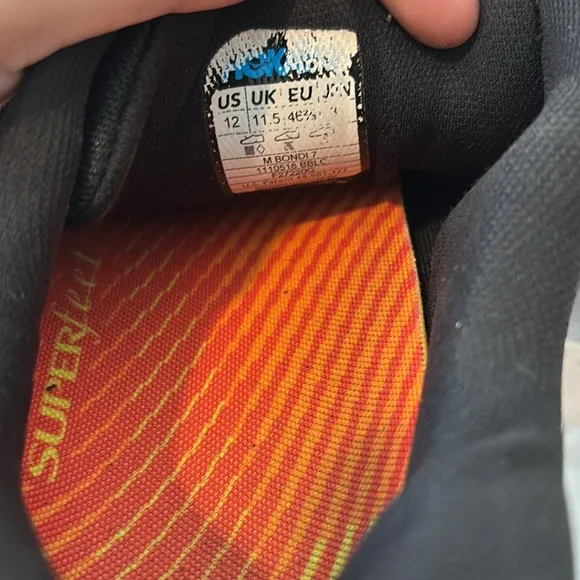 Hoka Bondi 7 Running Shoes Superfeet insoles