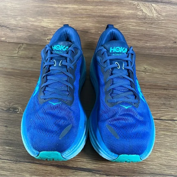 Hoka Bondi 8 Running Shoes Men’s Size 13 Athletic Sneakers Blue