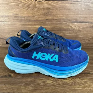 Hoka Bondi 8 Running Shoes Men’s Size 13 Athletic Sneakers Blue
