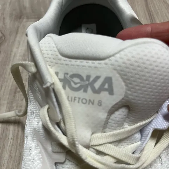 HOKA Clifton 8 White Running Shoes