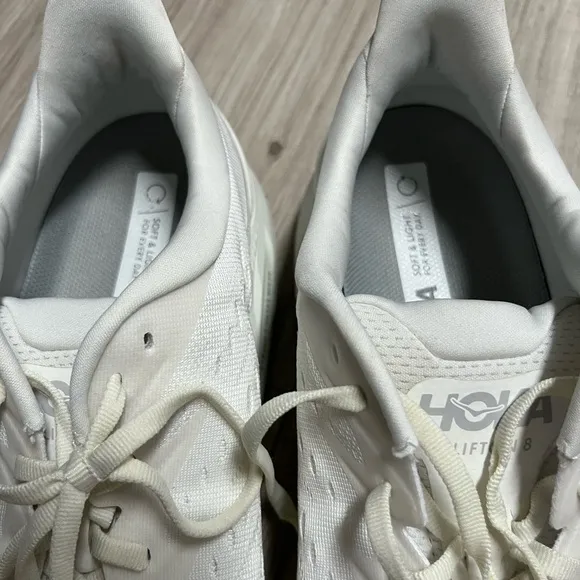 HOKA Clifton 8 White Running Shoes