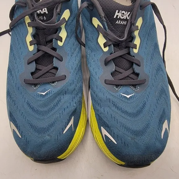 Hoka One One Arahi 6 Mens 14 Blue Running Sneakers Shoes 1123194 BGBCR