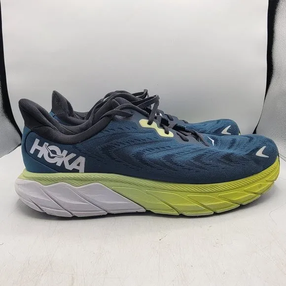 Hoka One One Arahi 6 Mens 14 Blue Running Sneakers Shoes 1123194 BGBCR