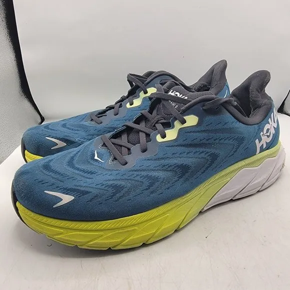 Hoka One One Arahi 6 Mens 14 Blue Running Sneakers Shoes 1123194 BGBCR