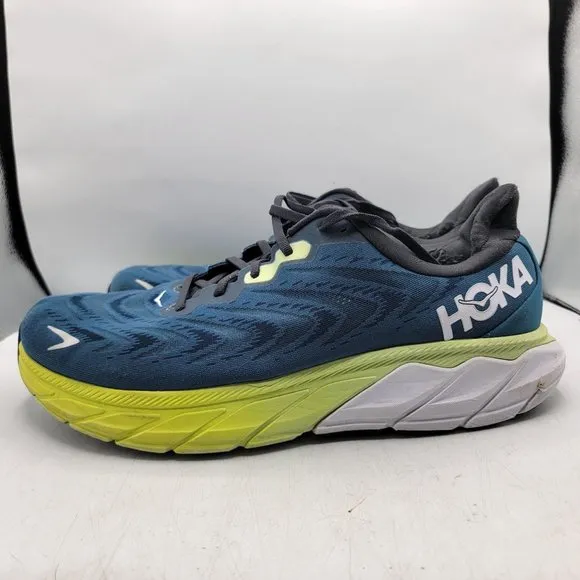 Hoka One One Arahi 6 Mens 14 Blue Running Sneakers Shoes 1123194 BGBCR