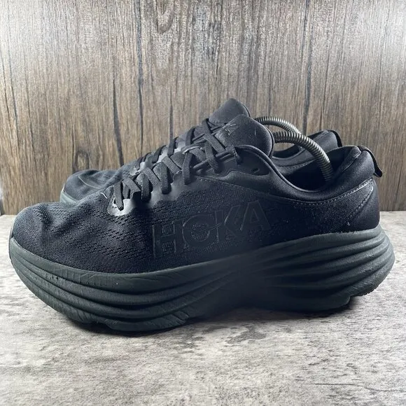 Hoka One One Bondi 8 Running Shoes Men’s Sz 11 (D) - Black - Fast Ship!