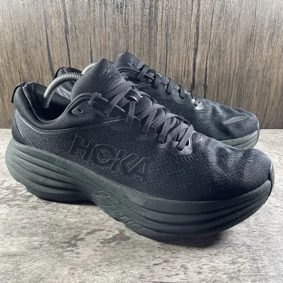 Hoka One One Bondi 8 Running Shoes Men’s Sz 11 (D) - Black - Fast Ship!
