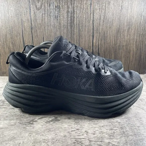 Hoka One One Bondi 8 Running Shoes Men’s Sz 11 (D) - Black - Fast Ship!