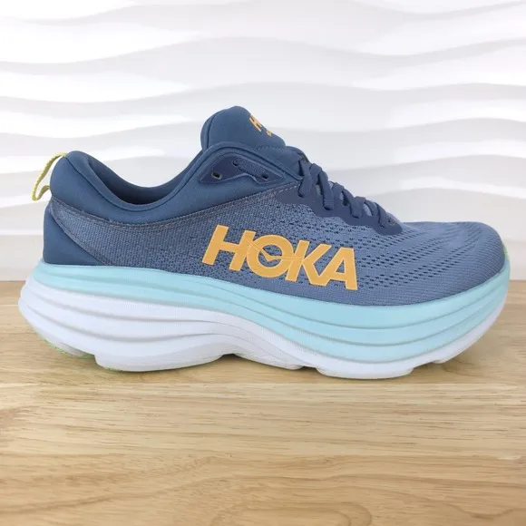 Hoka One One Bondi 8 Sneakers Mens 11 Real Teal Shadow Running Shoes 1123202 RHD