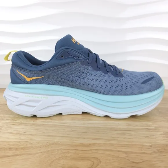 Hoka One One Bondi 8 Sneakers Mens 11 Real Teal Shadow Running Shoes 1123202 RHD