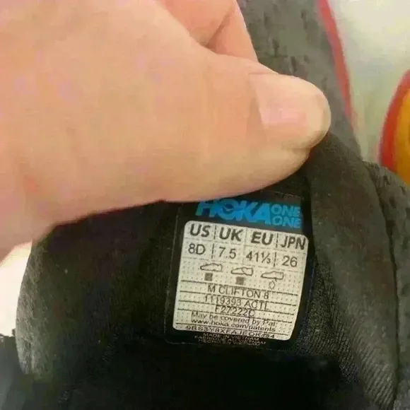 Hoka One One Clifton 8 for Men Anthracite/Castle Rock Running Shoes size 8D