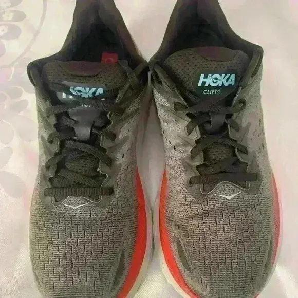 Hoka One One Clifton 8 for Men Anthracite/Castle Rock Running Shoes size 8D