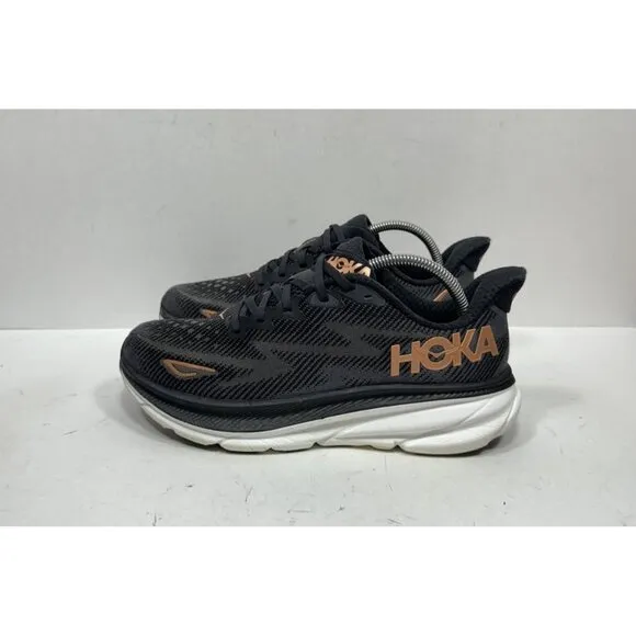 Hoka One One Clifton 9 1127896 BRGL Black Running Shoes Sneakers Women's 9.5 B