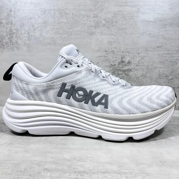 Hoka One One Gaviota 5 Running Shoes - Men's Size 11 - White Gray