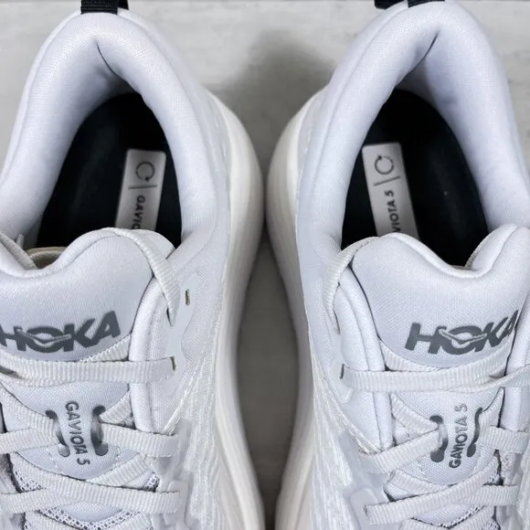 Hoka One One Gaviota 5 Running Shoes - Men's Size 11 - White Gray
