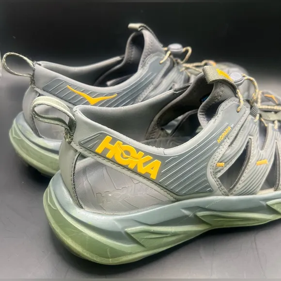 Hoka One One Gray and Yellow Athletic Shoes