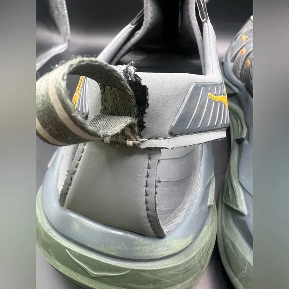Hoka One One Gray and Yellow Athletic Shoes
