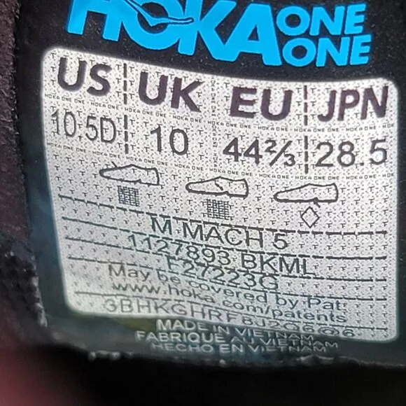 Hoka One One MACH 5 - Men's Running Shoes - Size 10.5D