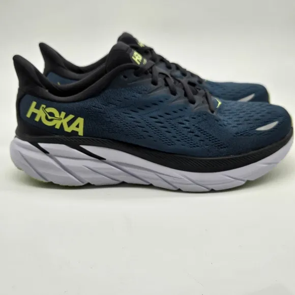 Hoka One One Mens Clifton 8 1119393 BCBT Green Running Shoes Men’s Size 9.5