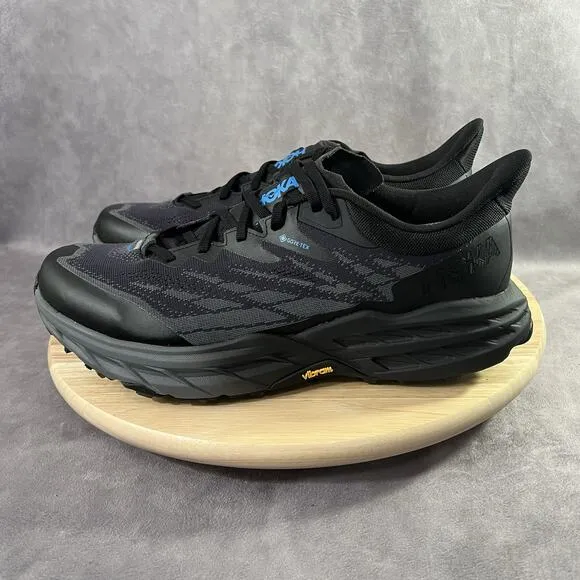 Hoka One One Speedgoat 5 Mens Size 11D GTX Black Running Athletic Sneaker Shoes