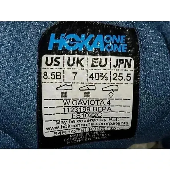 HOKA One One Womens Shoes Multicolor Sneaker Low Top Lace Up Athletic Logo 8.5B