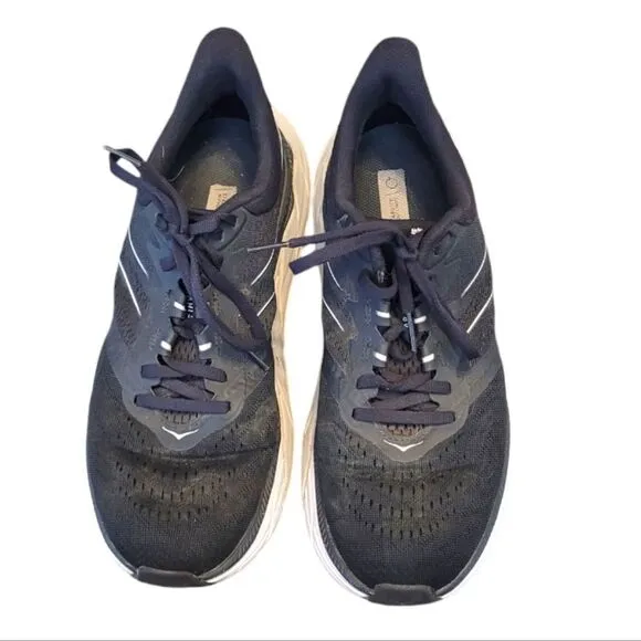 Hoka One One Black and White Arahi 5 Sneakers