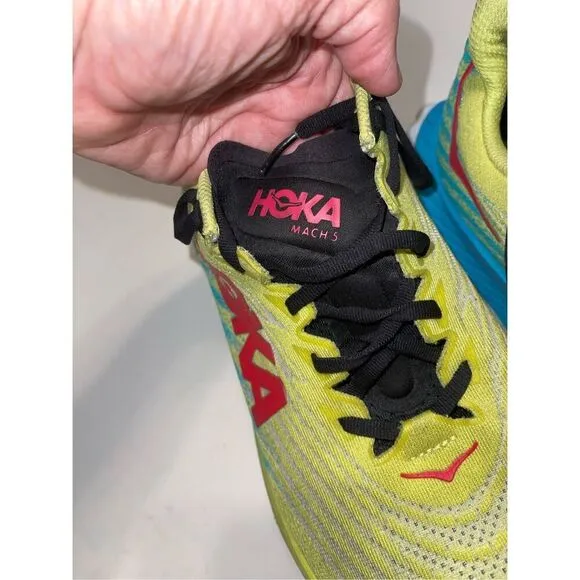 Hoka One One Mach 5 Men's Size 11.5 D Yellow Running Athletic Shoes ProFly 