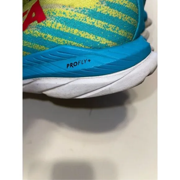 Hoka One One Mach 5 Men's Size 11.5 D Yellow Running Athletic Shoes ProFly 
