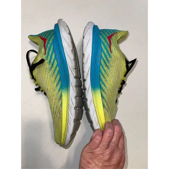 Hoka One One Mach 5 Men's Size 11.5 D Yellow Running Athletic Shoes ProFly 