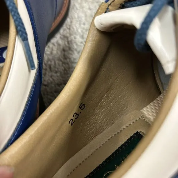 Honma Golf Shoes Women's 7.5 US 23.5 Japan White Blue Leather‎ New in Box